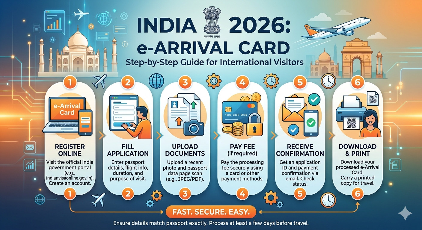 India e-Arrival Card 2026: Step-by-Step Guide for International Visitors to Avoid Airport Delays