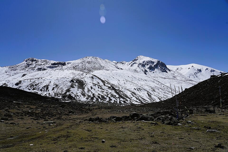 Yumthang Valley in North Sikkim covered with alpine meadows and mountain scenery