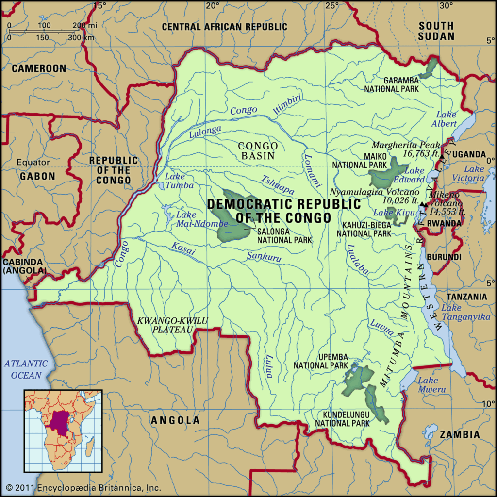 Map of Maya Nord Congo