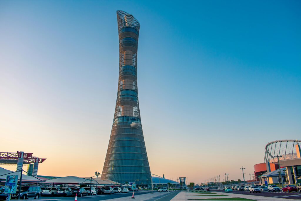 Doha attractions: The illuminated skyline of Doha, Qatar, a symbol of luxury and modernity