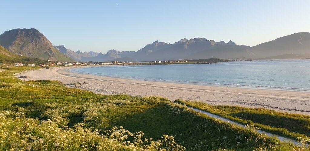 Skagsanden Beach (Flakstad): Black sand, incredible for dramatic photography.