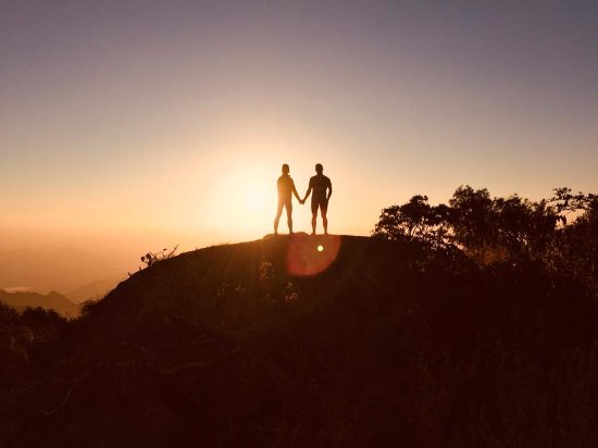watching sunset at Sunset Point, Mount Abu