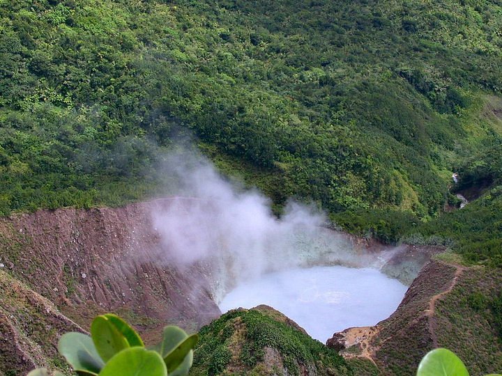 Boiling Lake Dominica volcanic crater