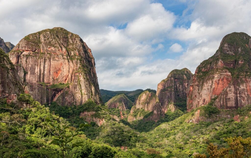Mountain and forest landscape in Amboró National Park, Bolivia