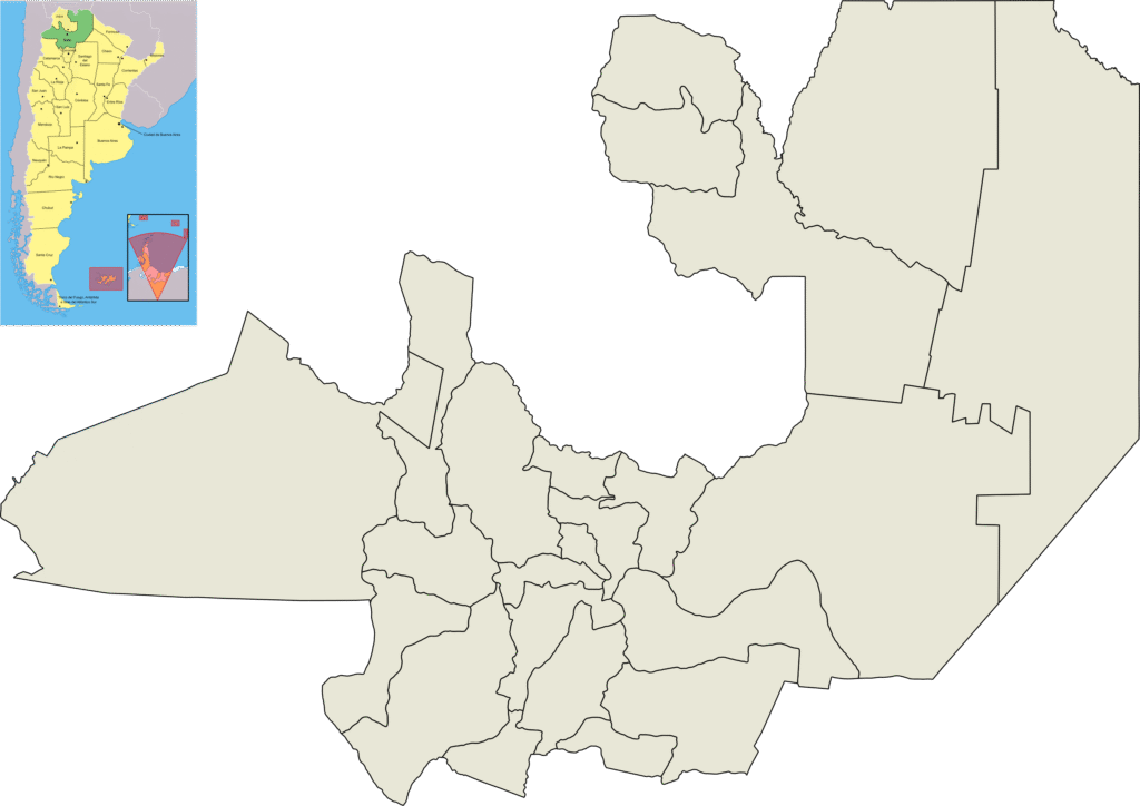 Map of Salta province, Argentina