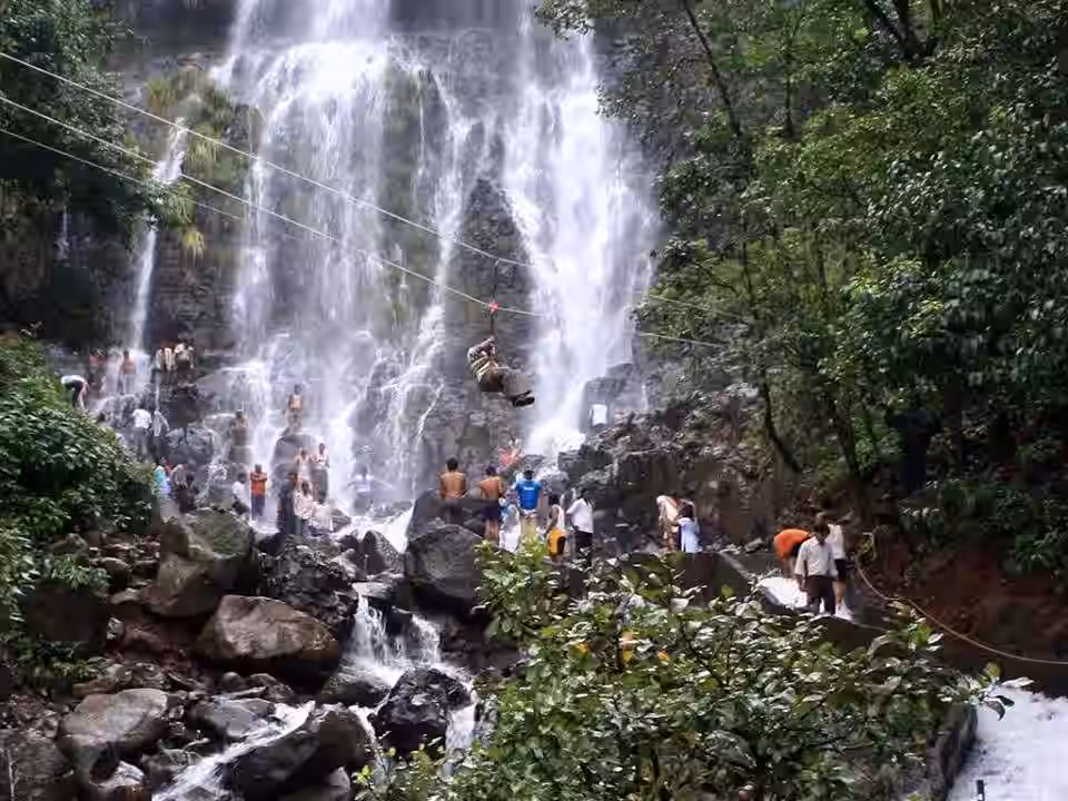 Nangarta Falls cascading through lush Western Ghats forest near Amboli Ghat