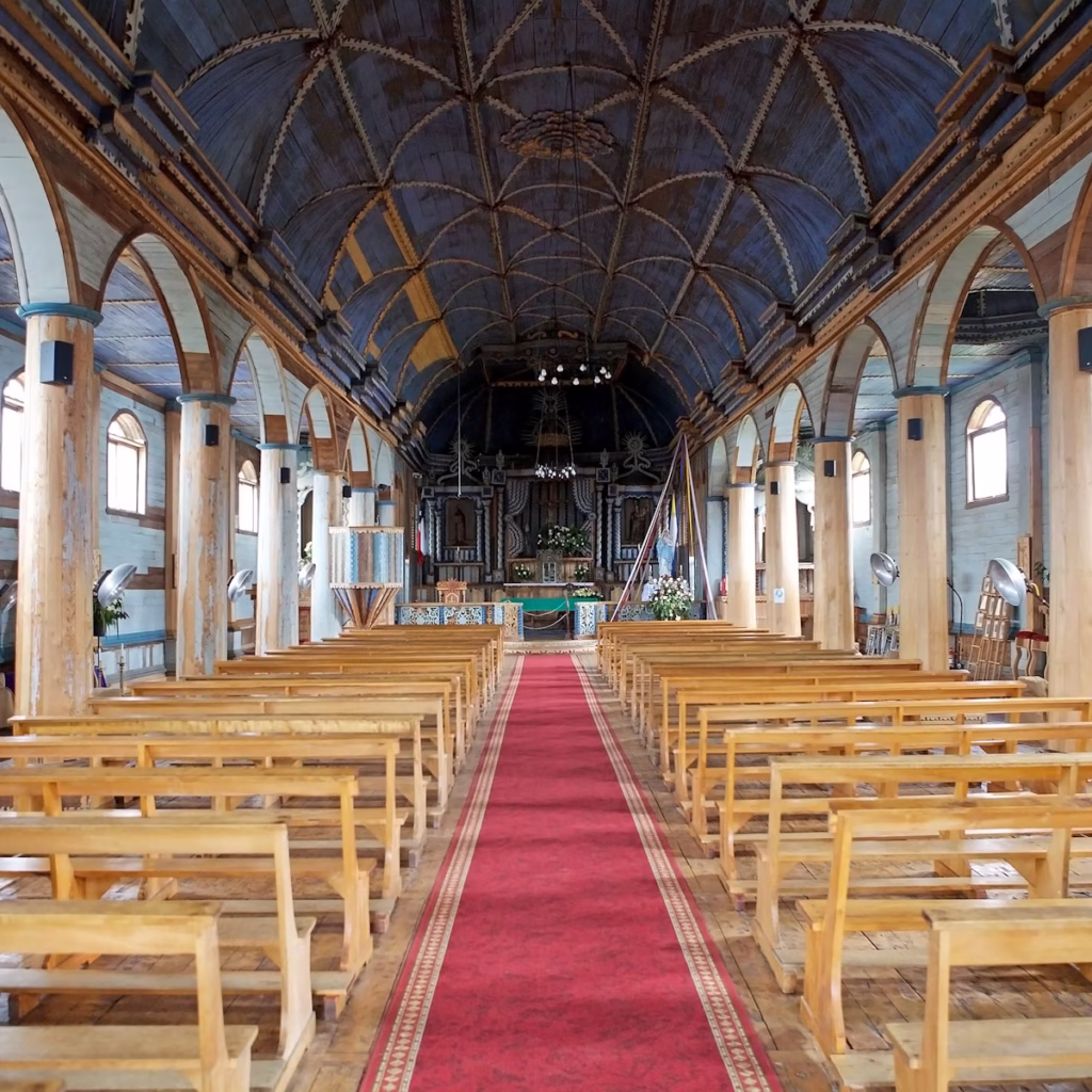 Wooden church of Nercón on Chiloé Island — UNESCO World Heritage architecture