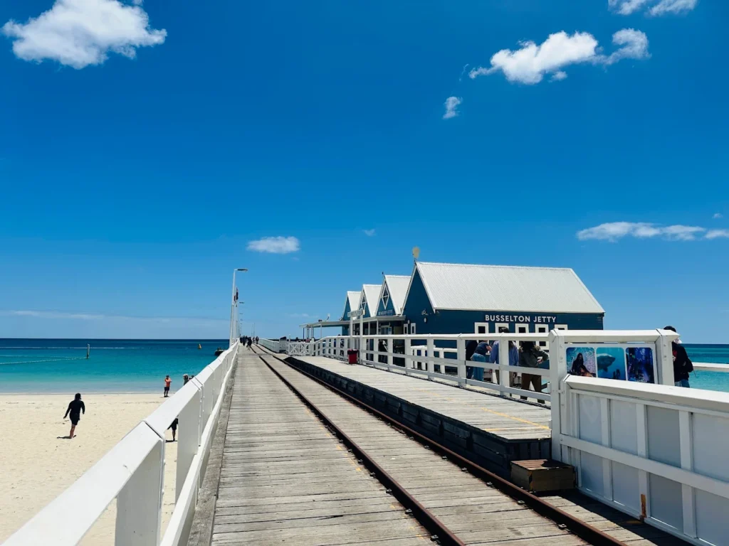 Busselton Jetty, longest timber-piled jetty in the Southern Hemisphere, 