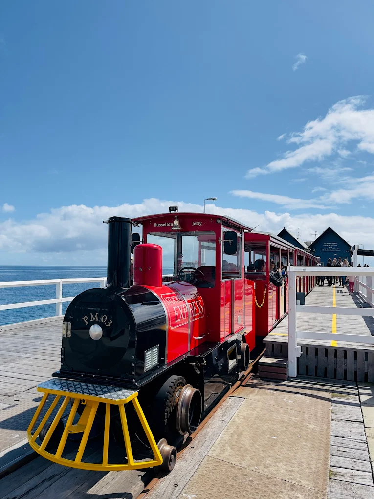 Busselton Jetty, longest timber-piled jetty in the Southern Hemisphere, 